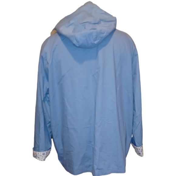 Roaman's Baby Blue Hooded Jacket Size Women Size 4X - Picture 3 of 9
